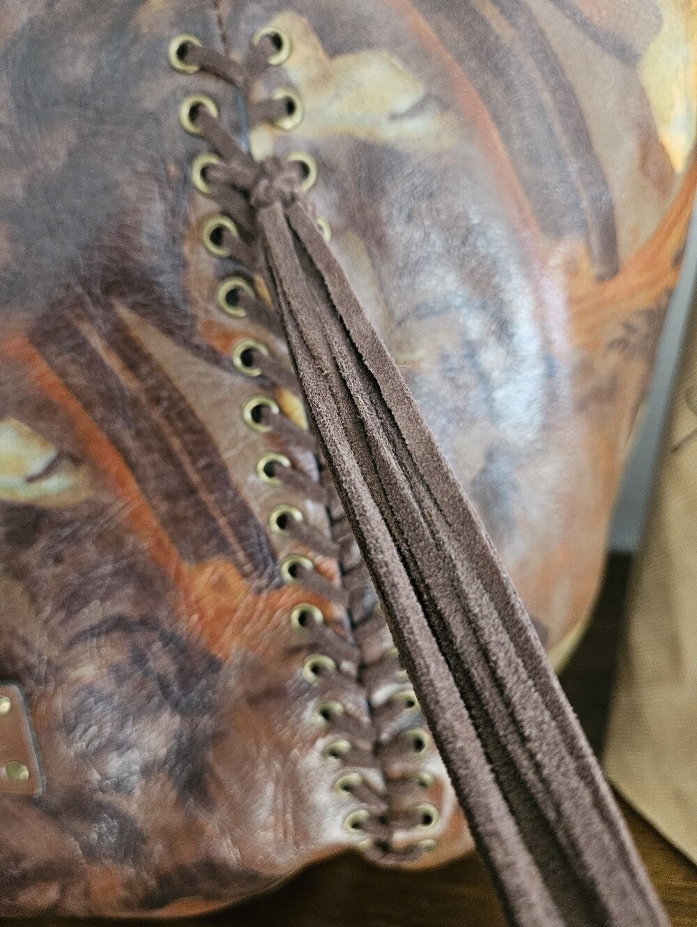 Patricia Nash Renaissance Revival Benvenuto Leather Tote Bag Limited Edition - Picture 3 of 16